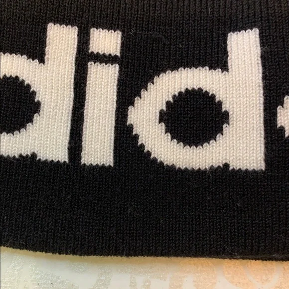 ADIDAS Black and White Logo Beanie - Picture 3 of 3